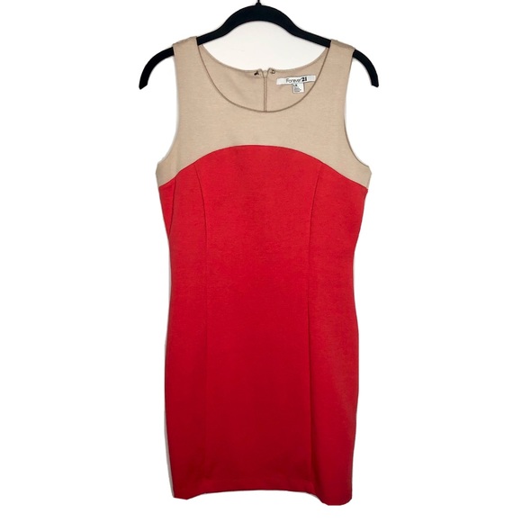 Forever 21 Dresses & Skirts - 🤩*LIKE NEW* Orange and Tan Tailored Dress